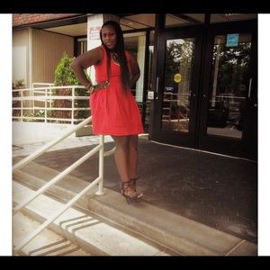 GAP Women's Red fit to flare dress size 12